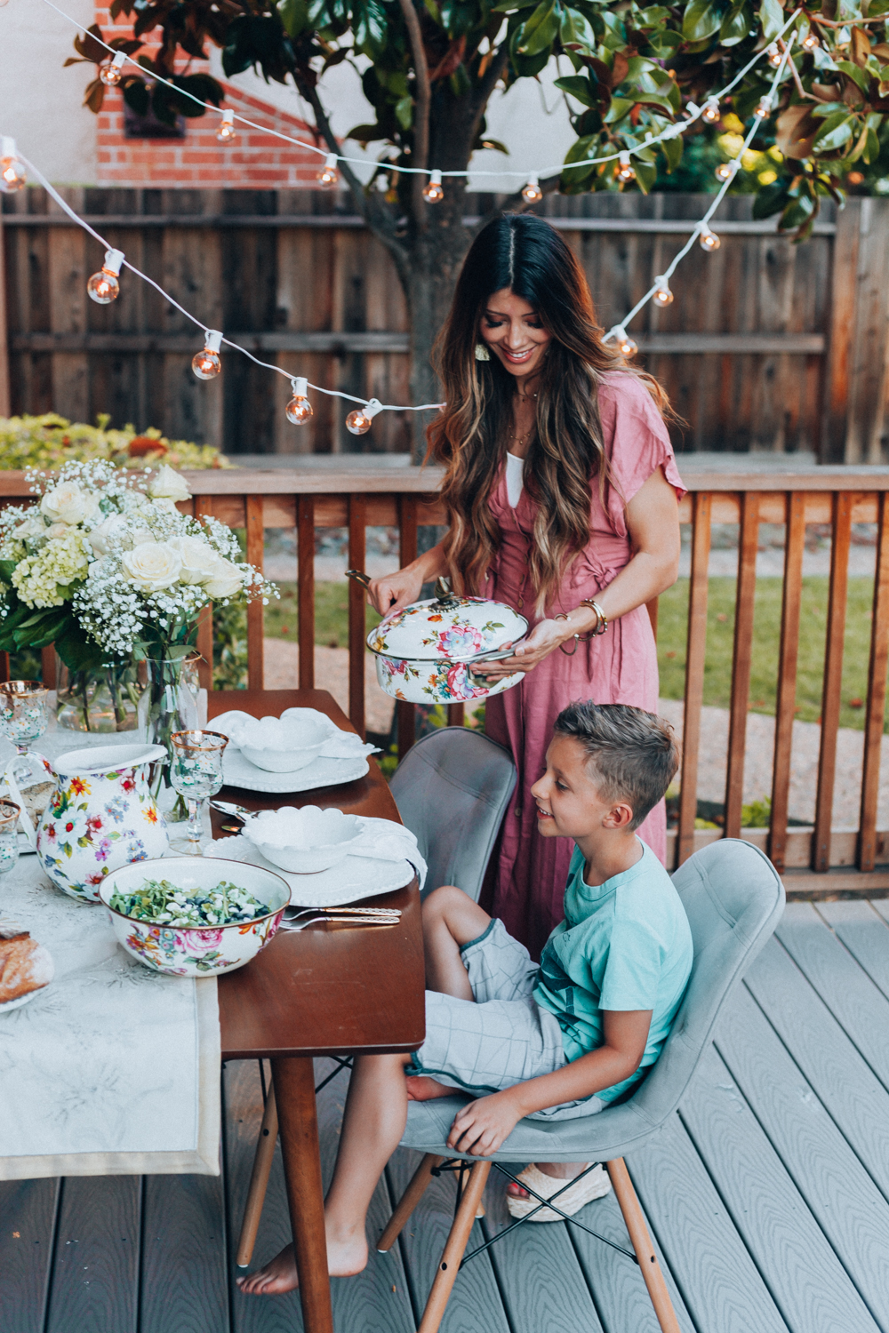 Magical Backyard Dinner Party tips hosted by popular San Francisco life and style blogger, The Girl in The Yellow Dress