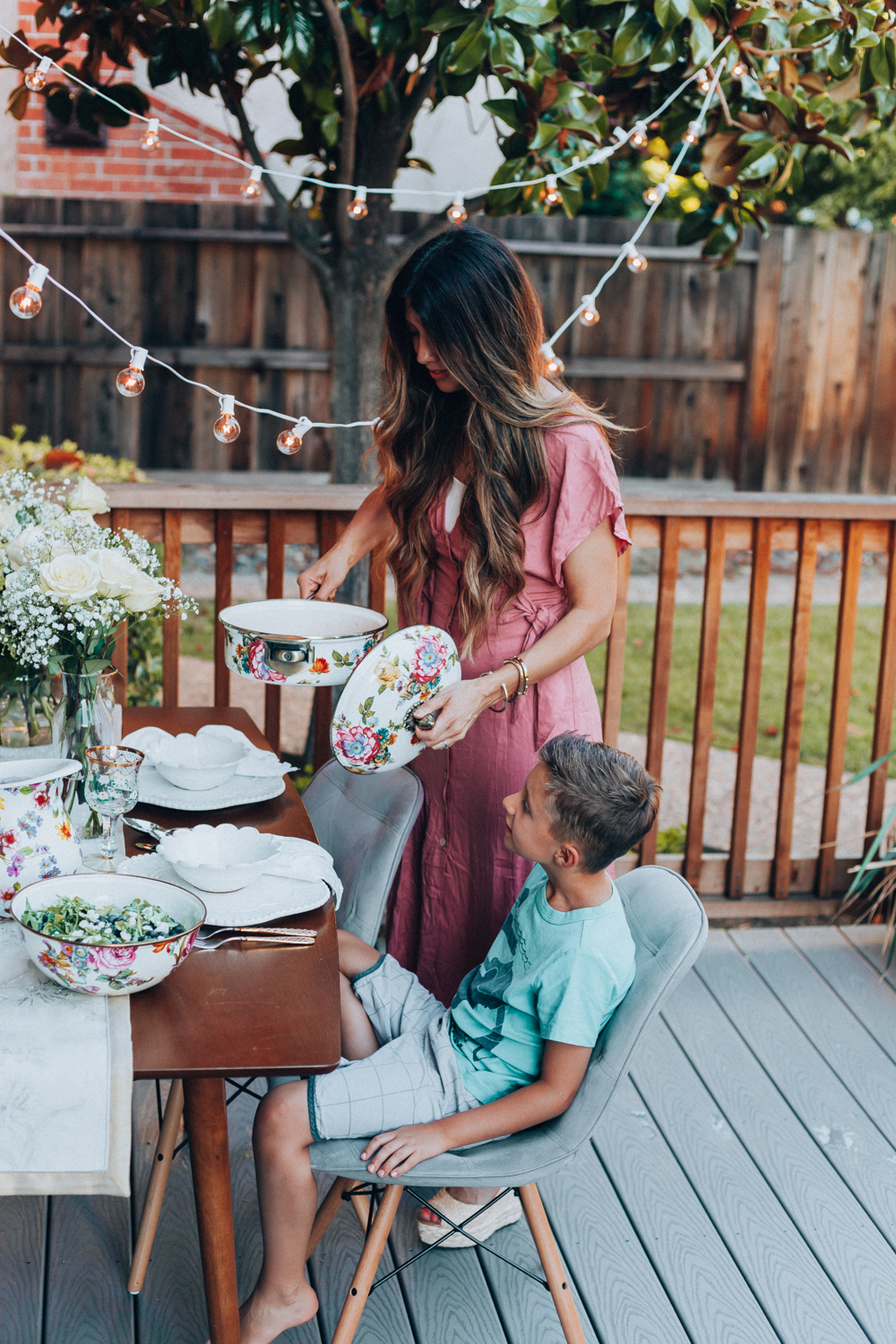 Magical Backyard Dinner Party tips hosted by popular San Francisco life and style blogger, The Girl in The Yellow Dress