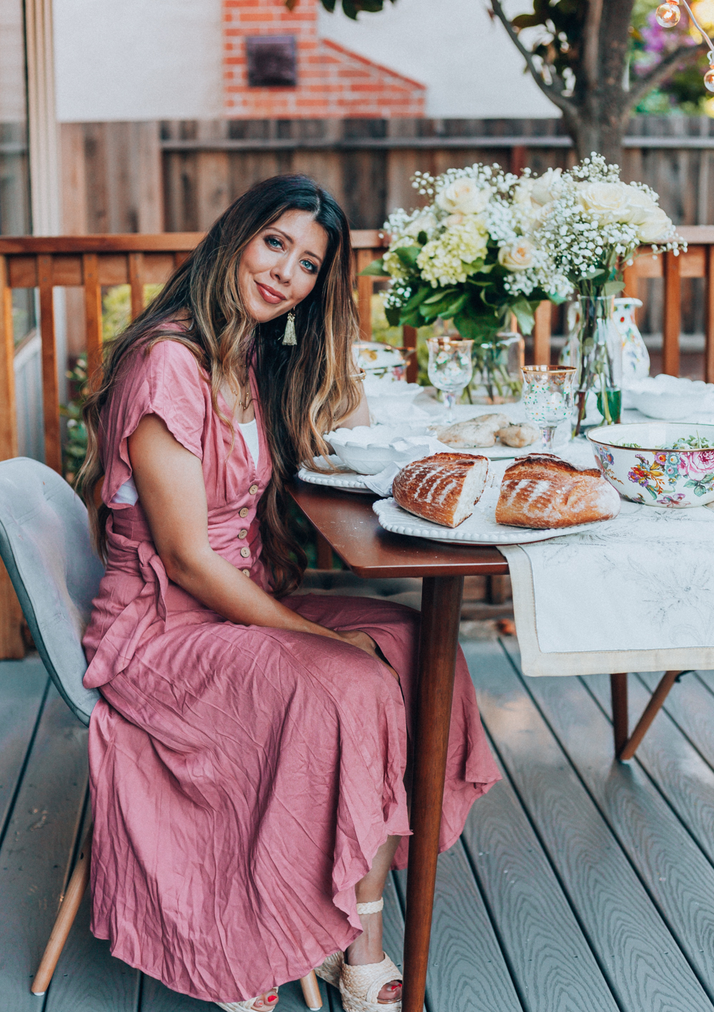 Magical Backyard Dinner Party tips hosted by popular San Francisco life and style blogger, The Girl in The Yellow Dress