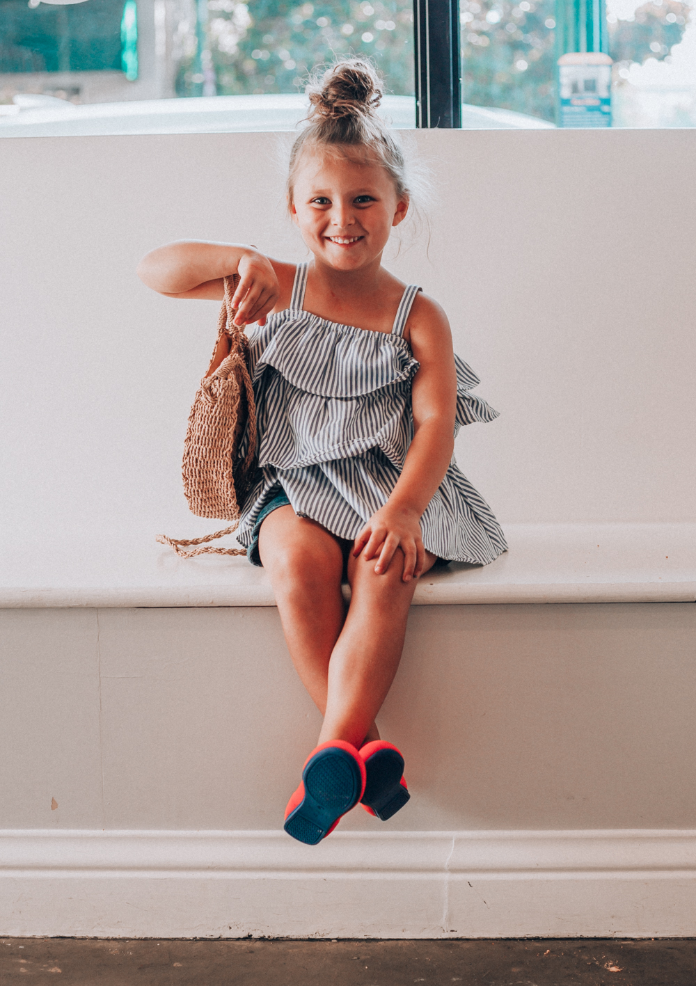 Ice Cream Date In Our Mommy and Me Rothy's Flats featured by popular San Francisco style blogger The Girl In The Yellow Dress