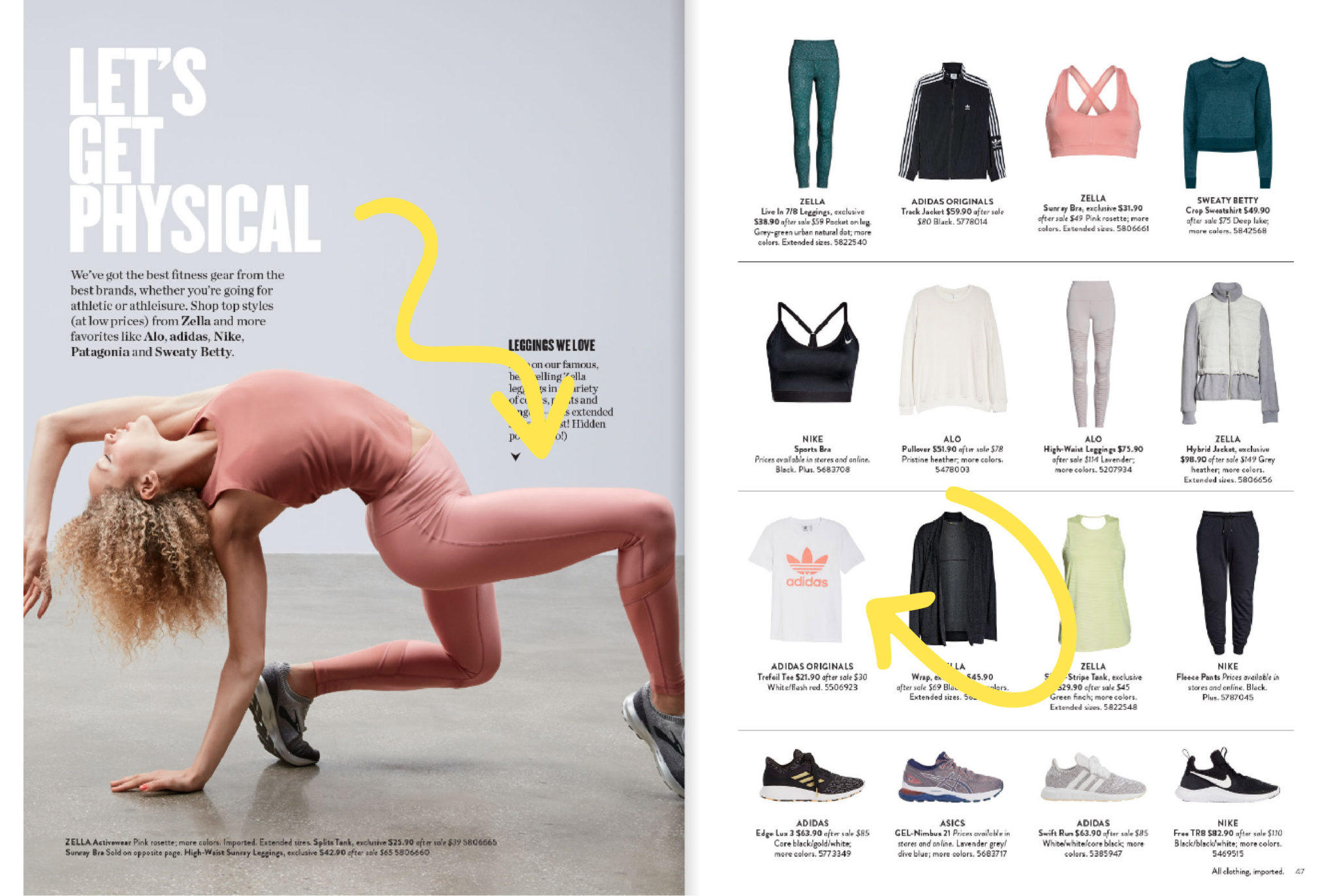 Nordstrom Anniversary Sale 2019: My Top Catalog Picks by popular San Francisco blog, The Girl in the Yellow Dress: image of athletic ware page in the Nordstrom Anniversary Sale catalog.