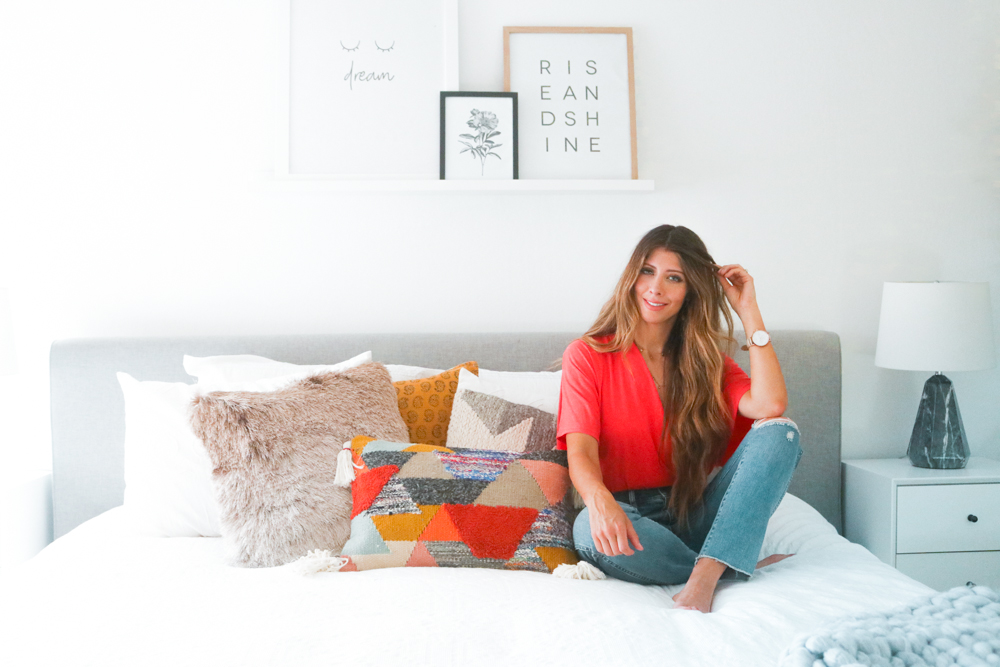 Our New Bedroom Furniture with Feather featured by popular San Francisco life and style blogger, The Girl in The Yellow Dress