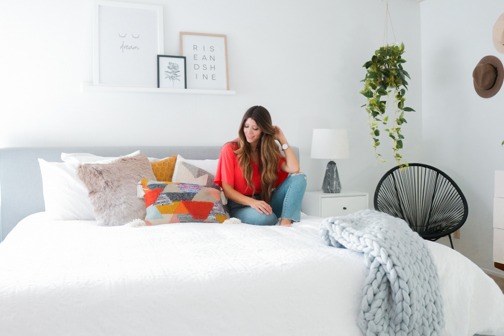 Our New Bedroom Furniture with Feather featured by popular San Francisco life and style blogger, The Girl in The Yellow Dress