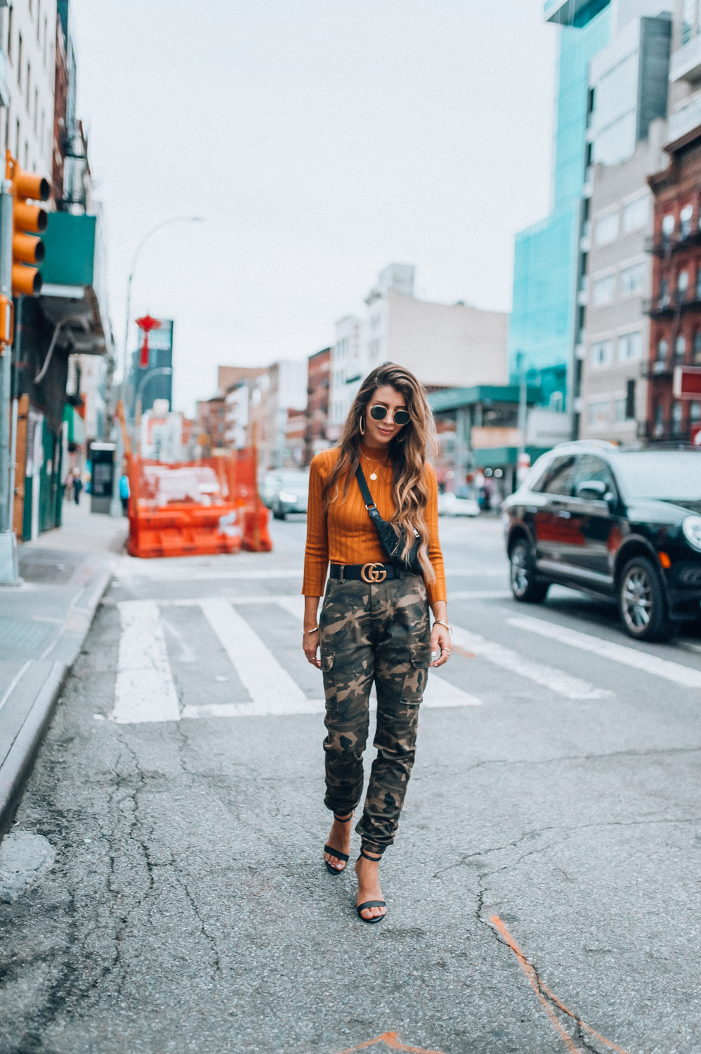 New York Fashion Week Trends: Camo pants featured by popular San Francisco fashion blogger, The Girl in the Yellow Dress