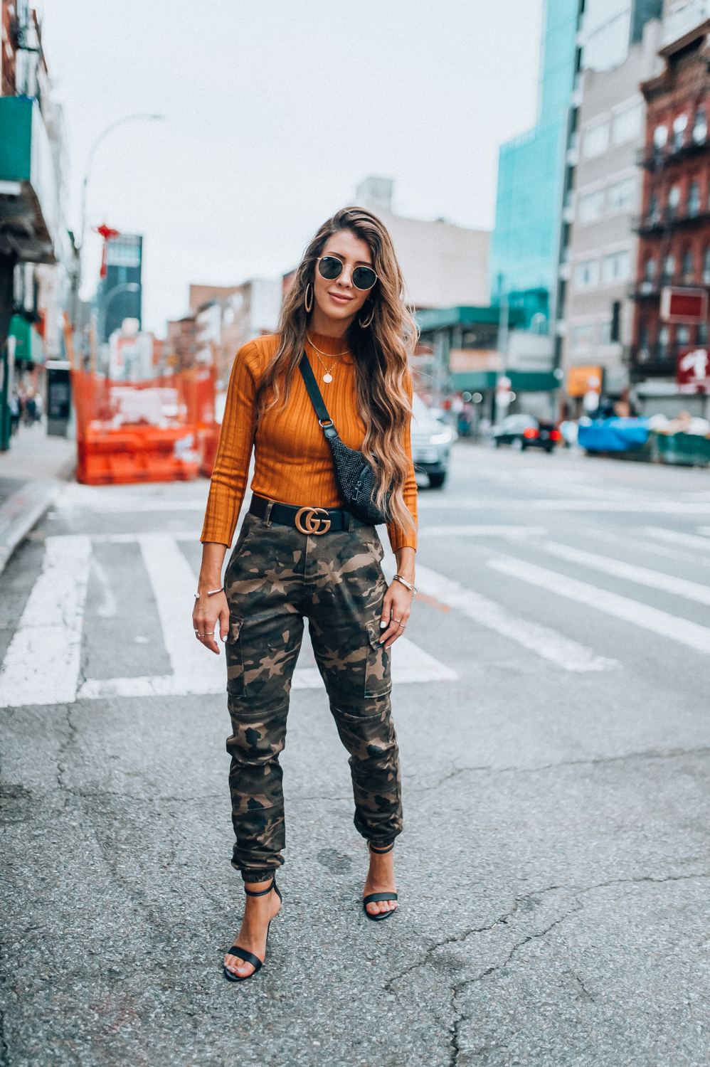 New York Fashion Week Trends: Camo pants featured by popular San Francisco fashion blogger, The Girl in the Yellow Dress