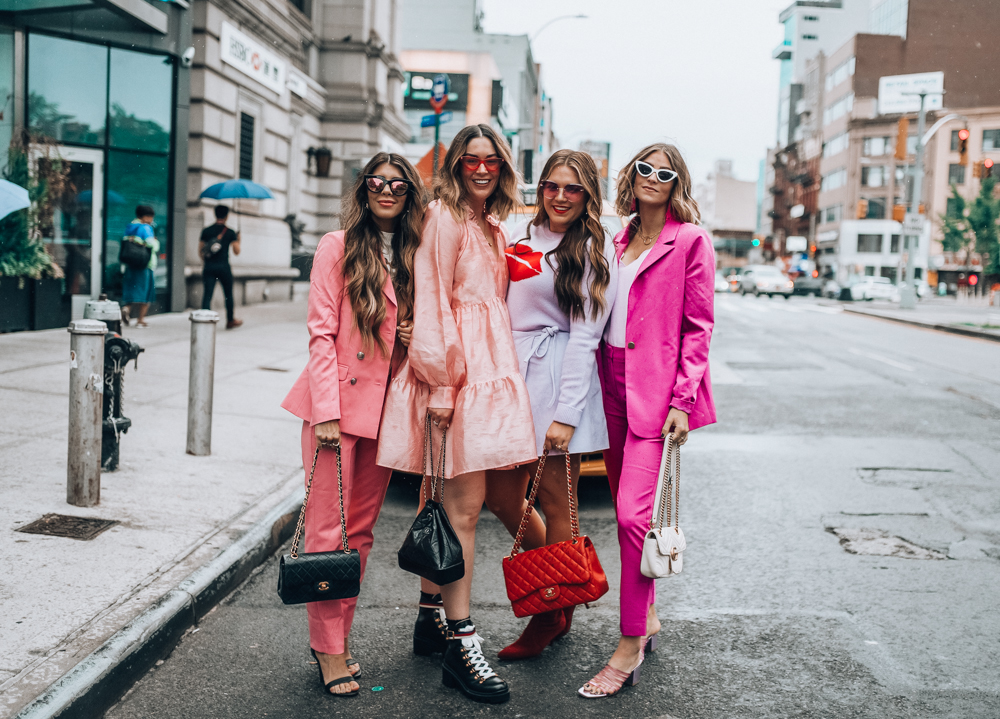 New York Fashion Week Trends: Pink outfits featured by popular San Francisco fashion blogger, The Girl in The Yellow Dress