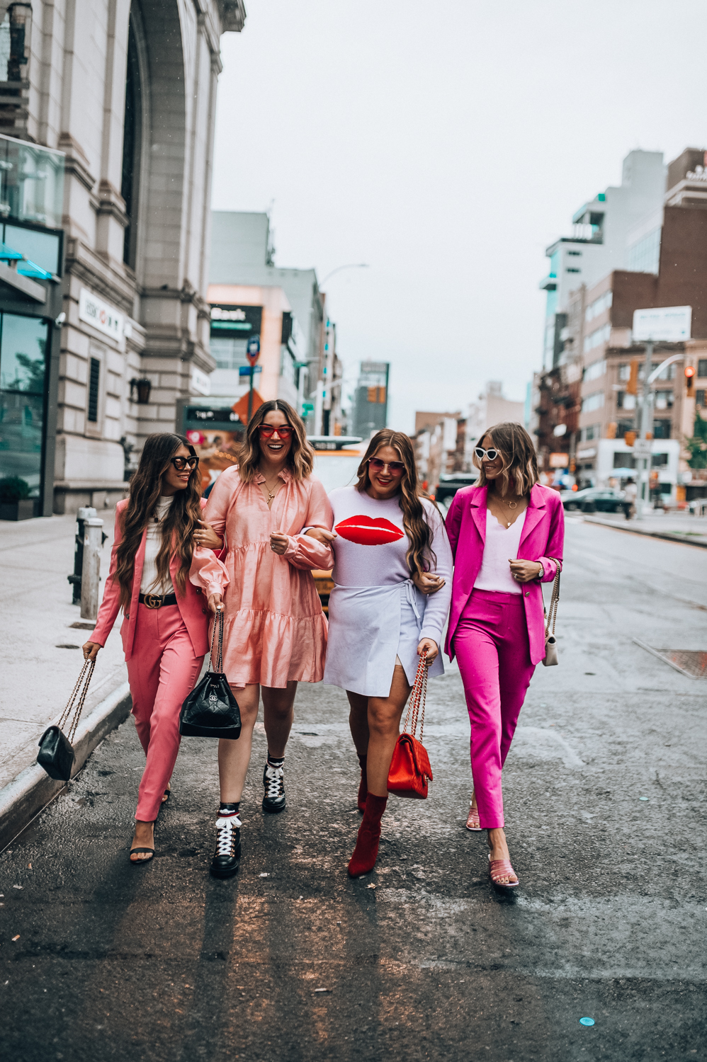 New York Fashion Week Trends: Pink outfits featured by popular San Francisco fashion blogger, The Girl in The Yellow Dress