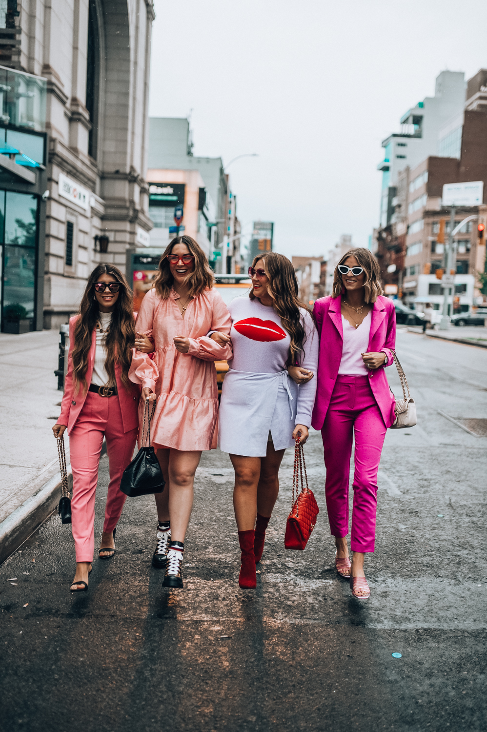 New York Fashion Week Trends: Pink outfits featured by popular San Francisco fashion blogger, The Girl in The Yellow Dress