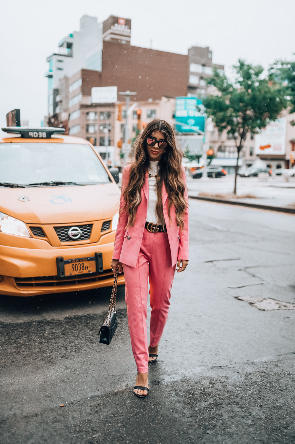 New York Fashion Week Trends: Pink outfits featured by popular San Francisco fashion blogger, The Girl in The Yellow Dress