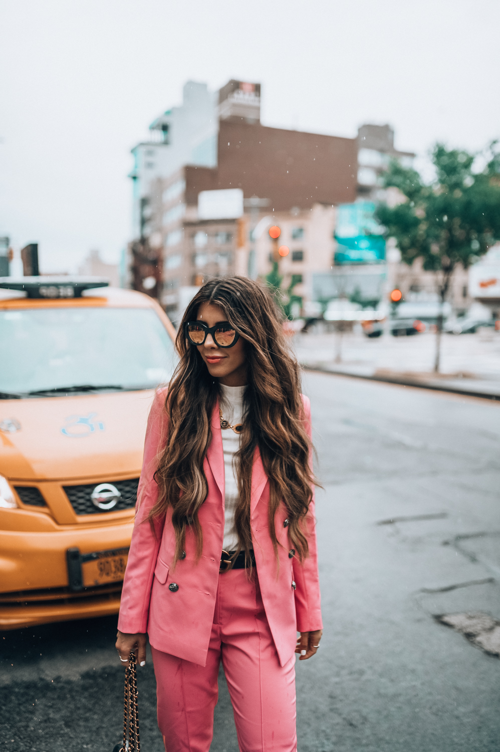 New York Fashion Week Trends: Pink outfits featured by popular San Francisco fashion blogger, The Girl in The Yellow Dress