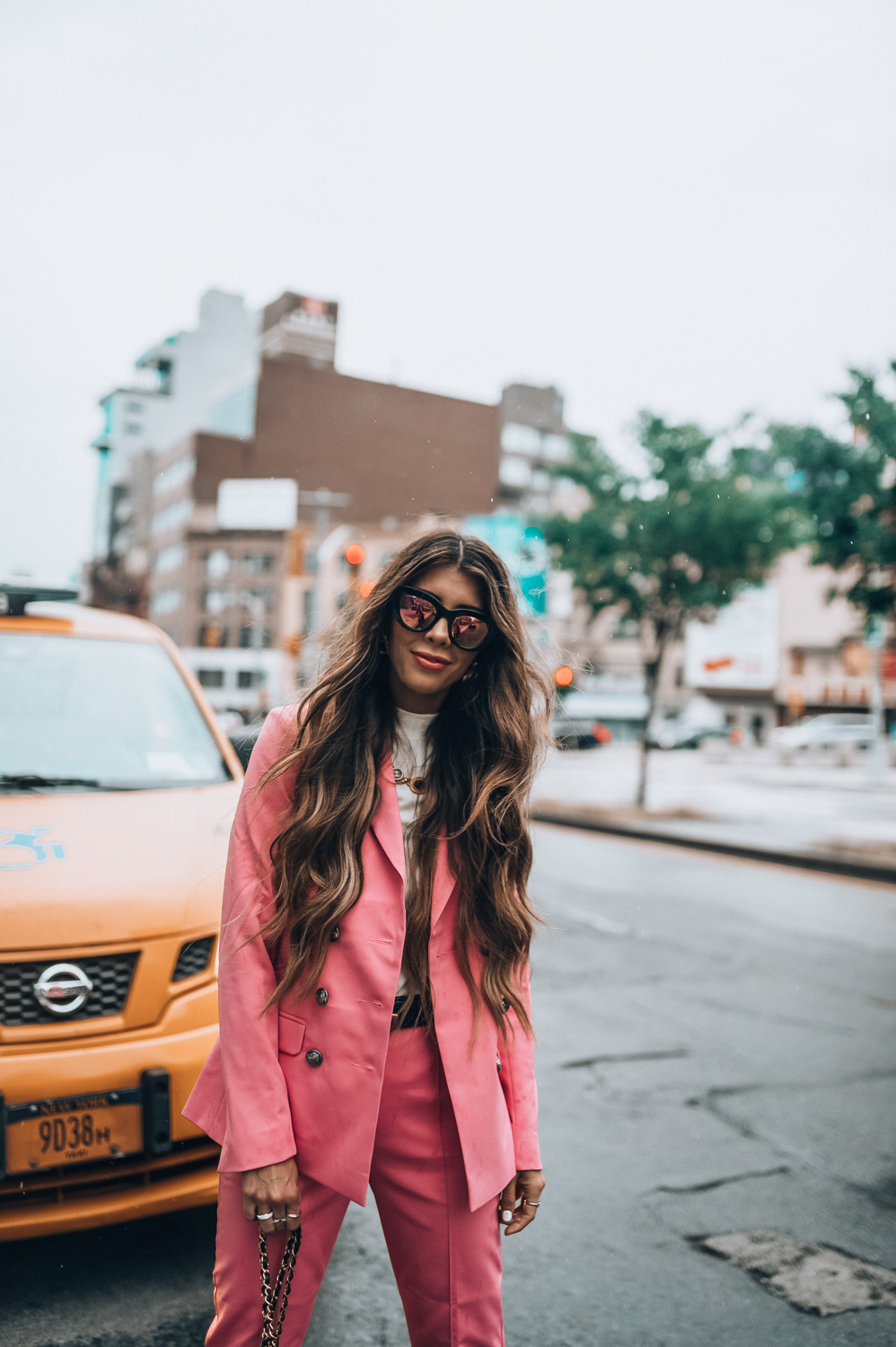 New York Fashion Week Trends: Pink outfits featured by popular San Francisco fashion blogger, The Girl in The Yellow Dress