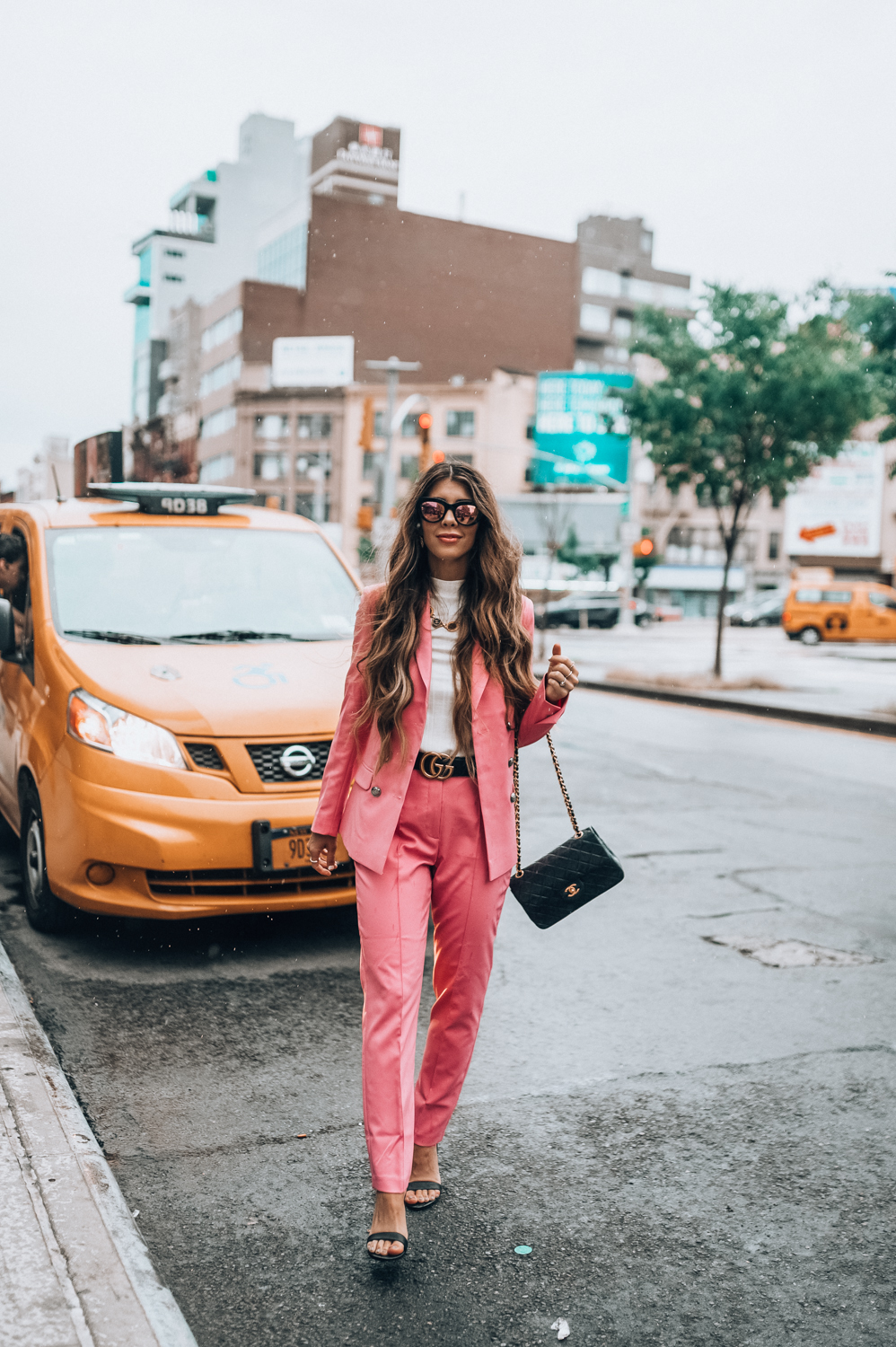 New York Fashion Week Trends: Pink outfits featured by popular San Francisco fashion blogger, The Girl in The Yellow Dress