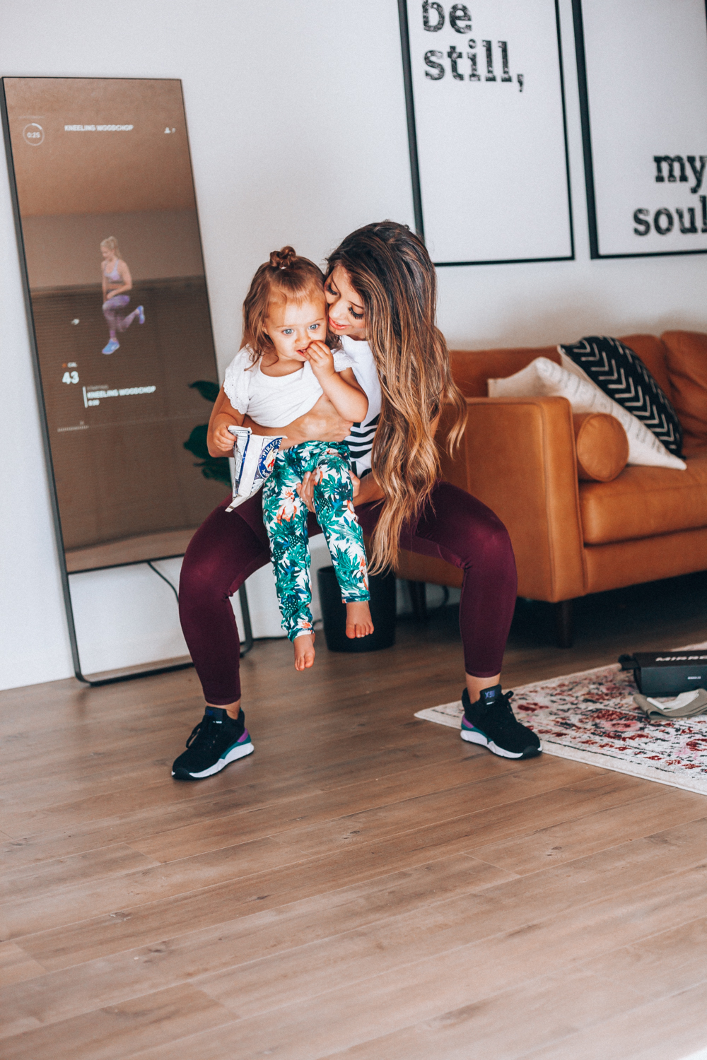 New Balance | Adidas | Mirror Workout: My Secret to Home Workouts with Kids featured by top San Francisco lifestyle blog The Girl in the Yellow Dress