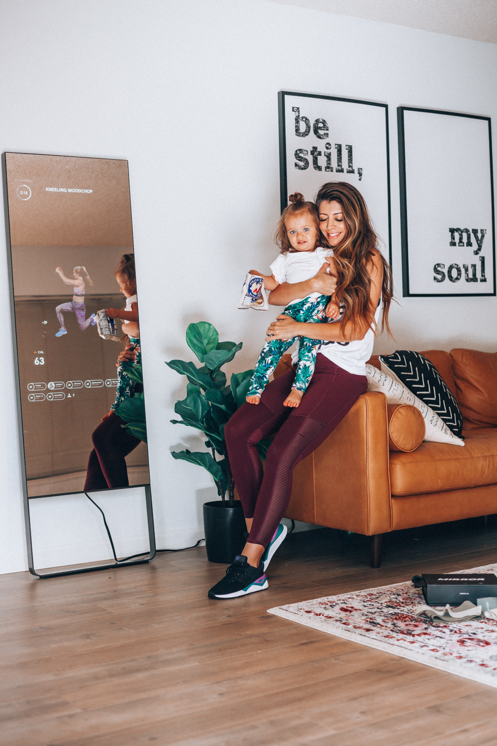 New Balance | Adidas | Mirror Workout: My Secret to Home Workouts with Kids featured by top San Francisco lifestyle blog The Girl in the Yellow Dress