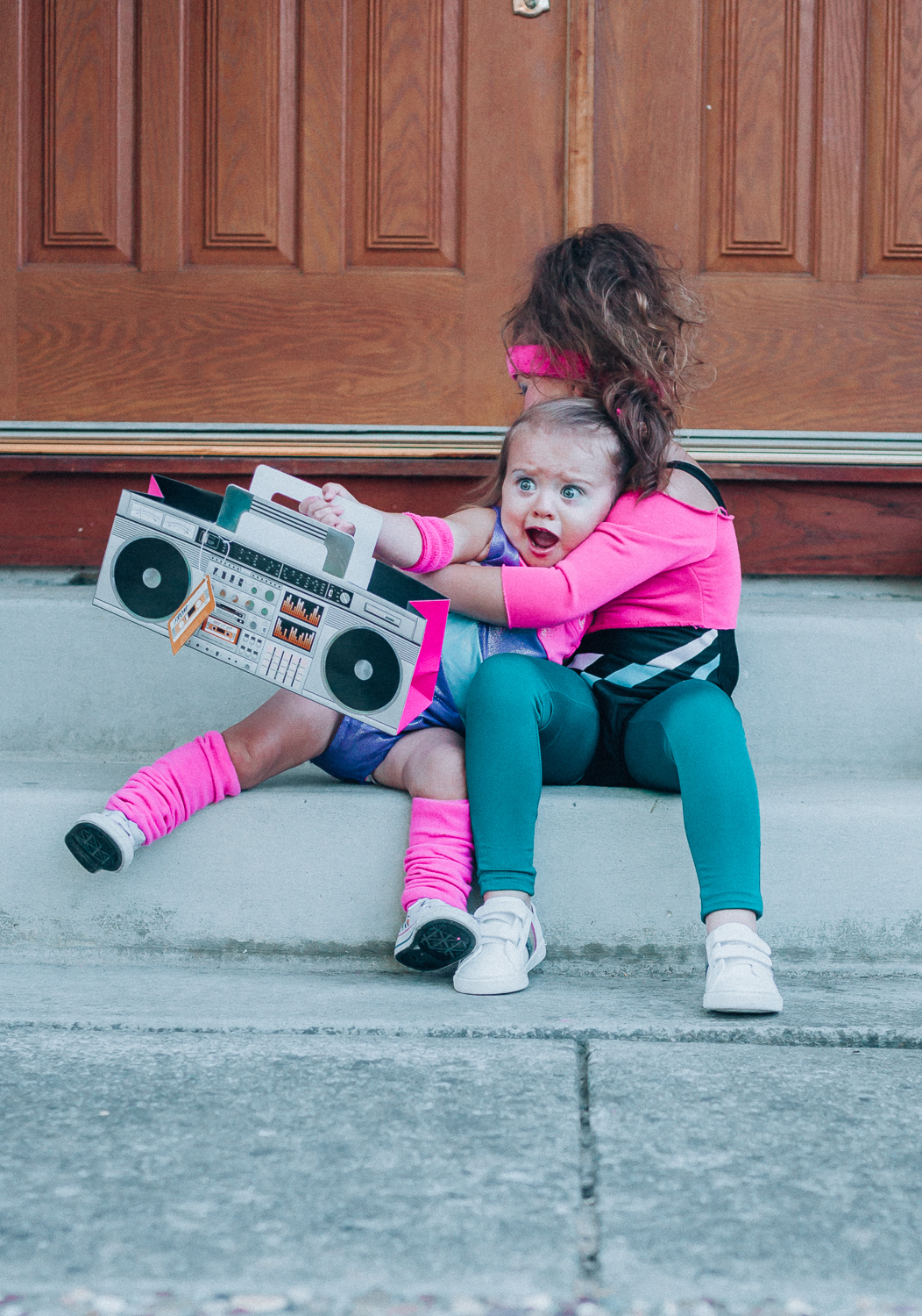 4 Creative Family Halloween Costumes featured by top San Francisco life and style blog, The Girl in the Yellow Dress: 80s Workout