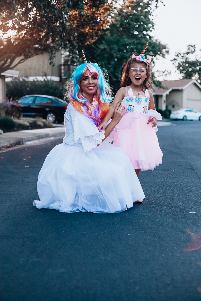 4 Creative Family Halloween Costumes featured by top San Francisco life and style blog, The Girl in the Yellow Dress: Unicorns