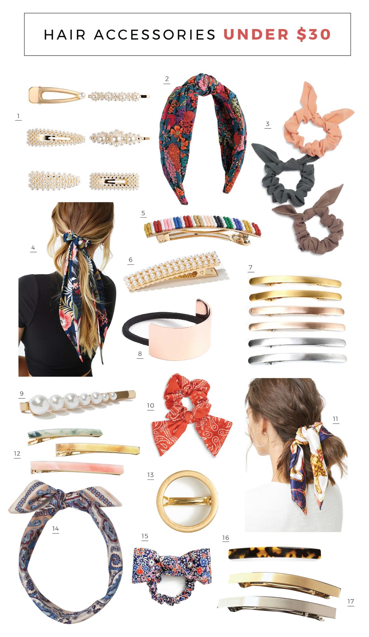 Hair Accessories for Long Hair featured by top US fashion blog The Girl in the Yellow Dress