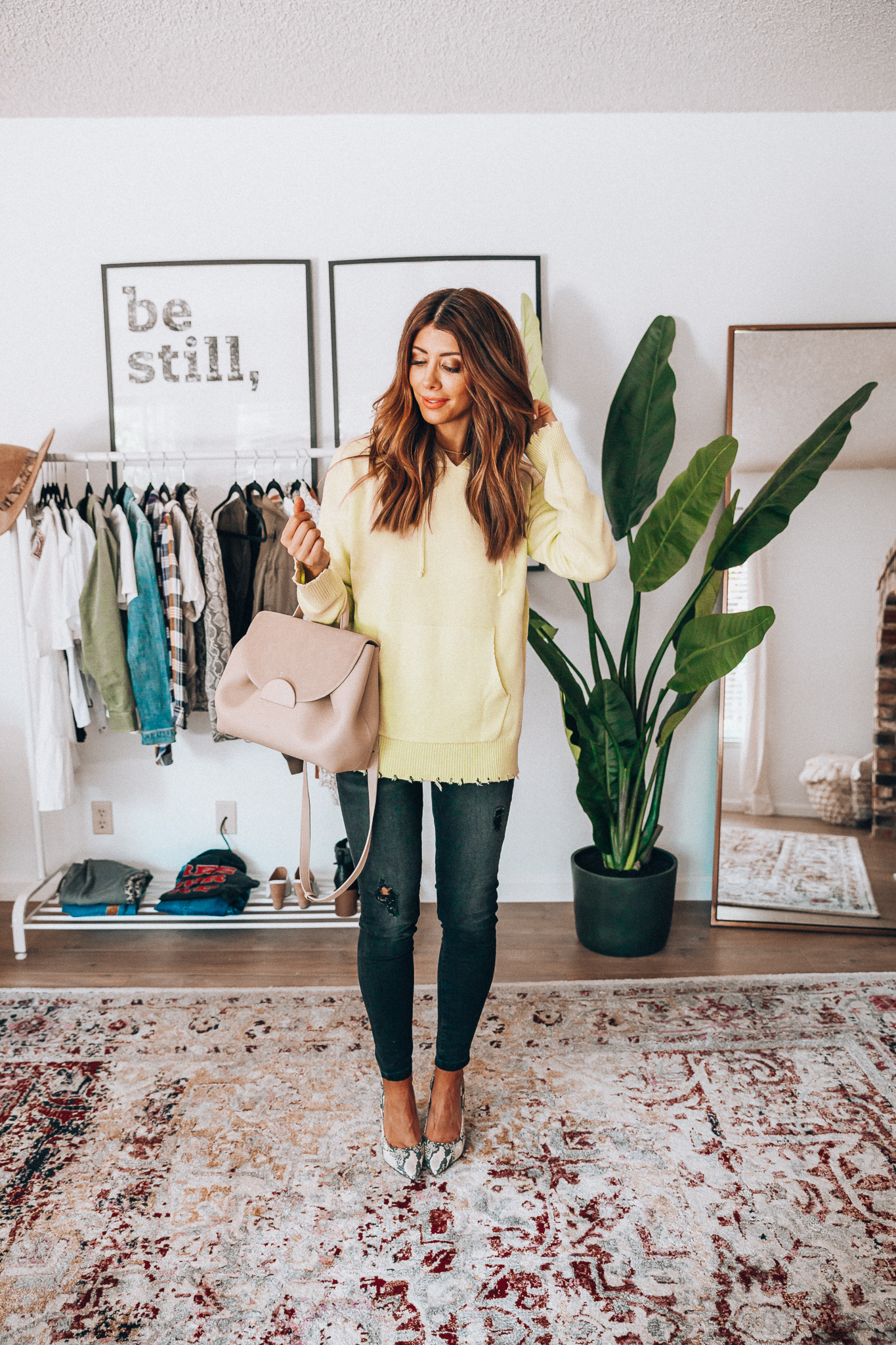 All Things Snakeskin Print by popular San Francisco fashion blog, The Girl in the Yellow Dress: image of a woman wearing snakeskin heels.