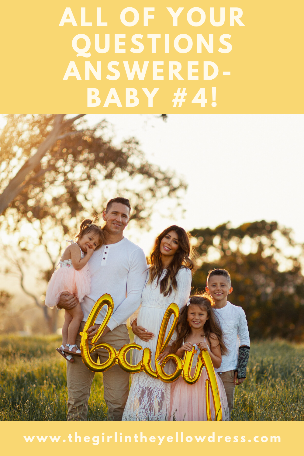 All of your questions answered- baby #4! www.thegirlintheyellowdress.com