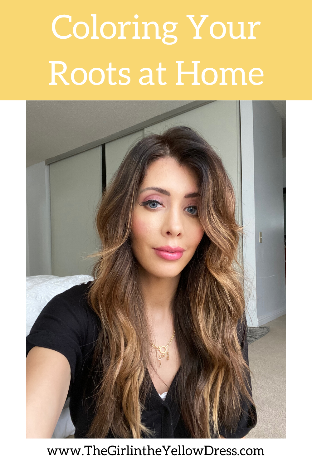 How I color my roots at home. 7 easy steps to get your roots looking great again! www.thegirlintheyellowdress.com