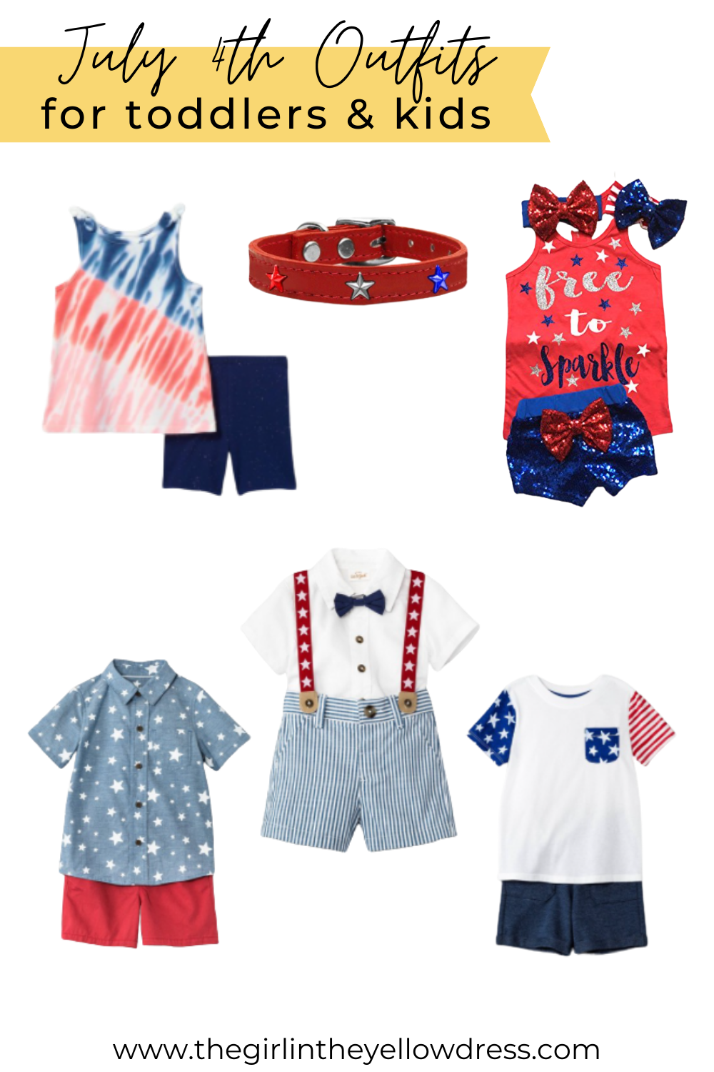 dress your little ones up in red white and blue this independence day. www.thegirlintheyellowdress.com