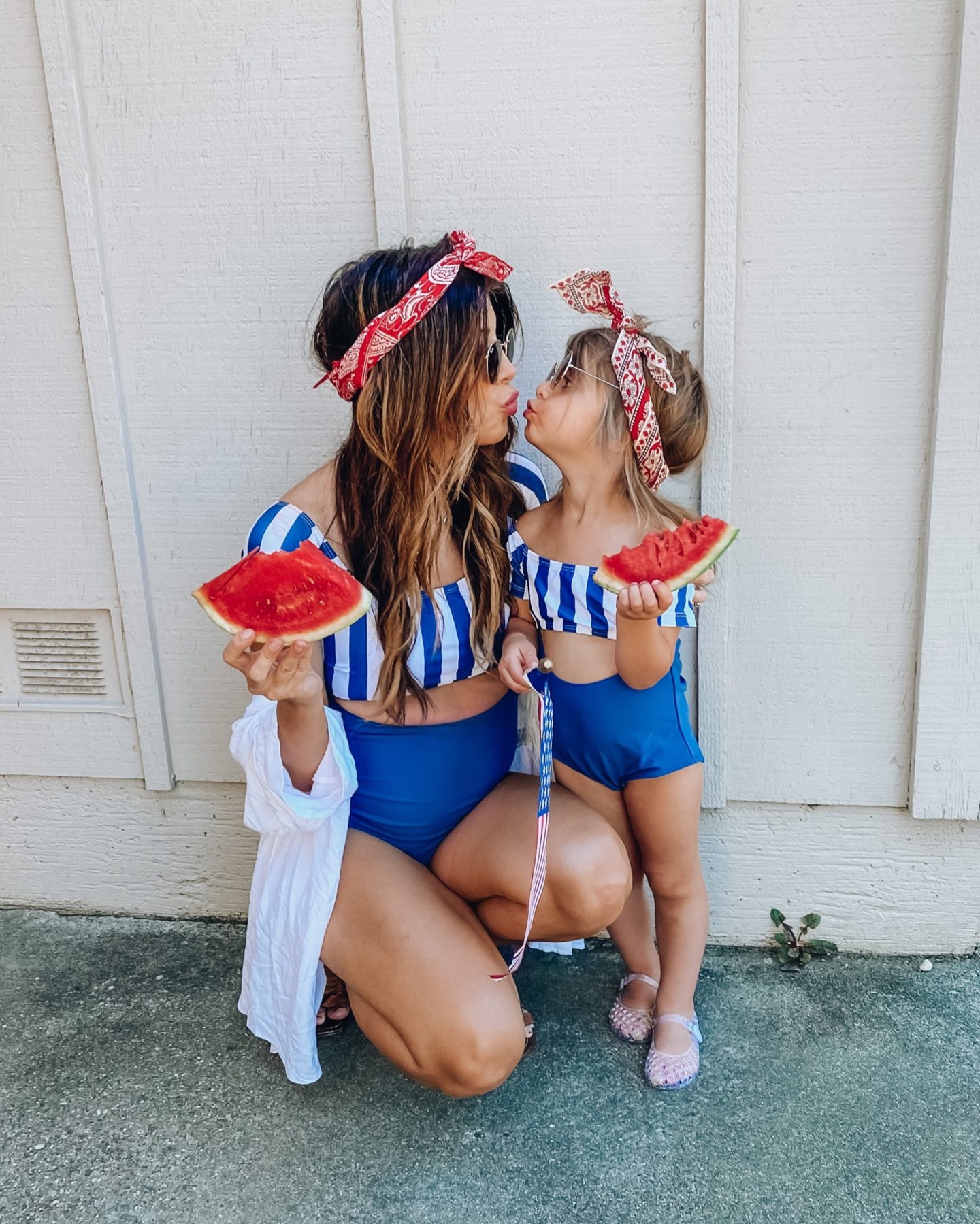 Red white and blue family outfit ideas for the 4th of July
