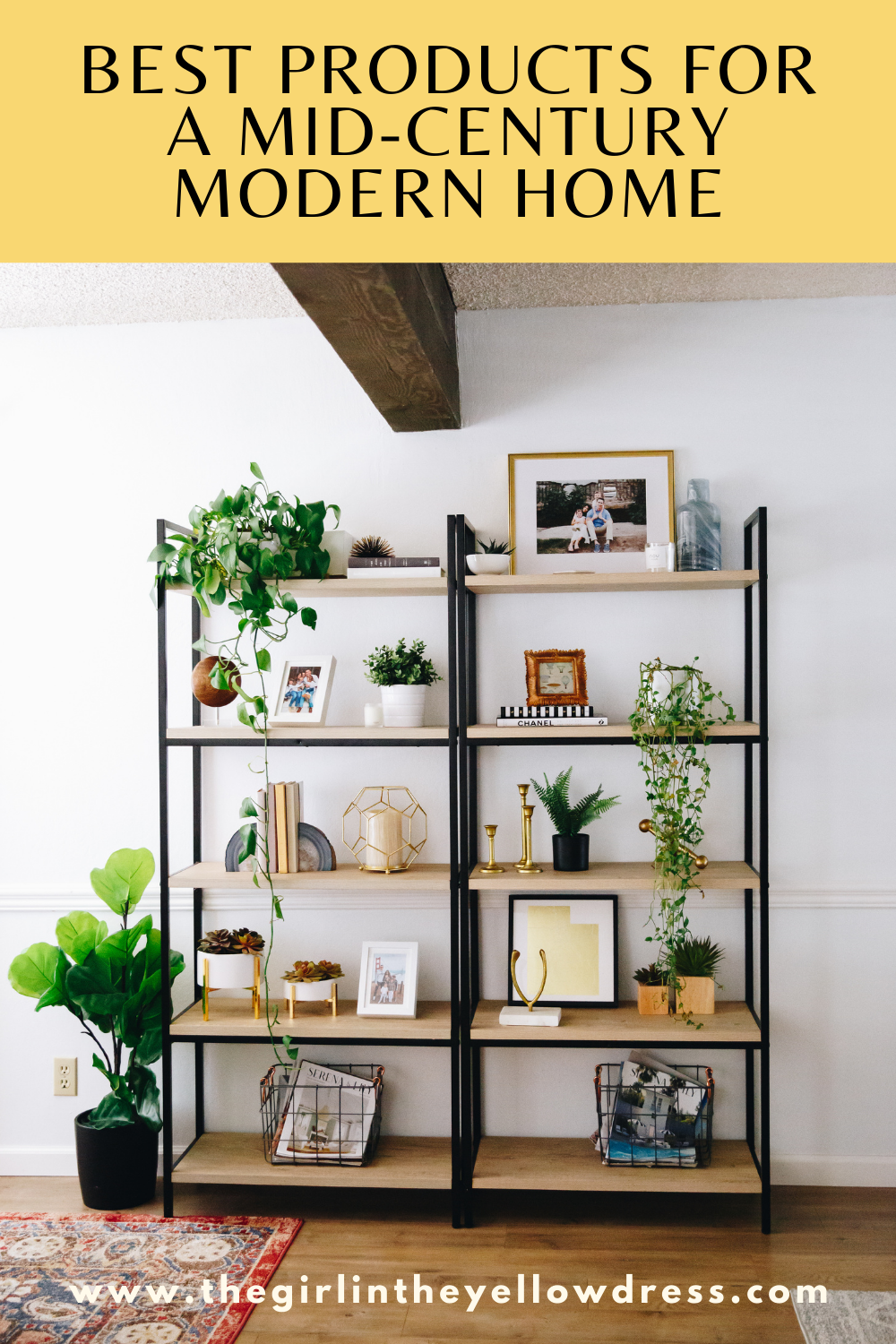 Mid-Century Boho Home Decor Ideas | The Girl in the Yellow Dress